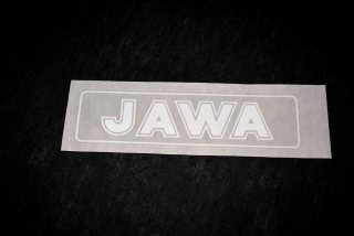 Nálepka Jawa (CZ) bílá 2ks.