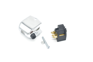 Přepínač světel s tělesem CHROM (bez otvoru pro kabel)