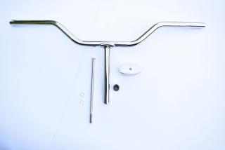 Řídítka bez hrazdy komplet (CZ) Jawa 50 Pionýr 05, 20, 21, 23 Mustang