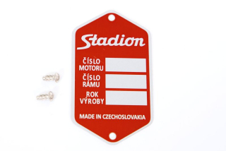 Typový štítek s nýty Stadion S11, S22 a S23