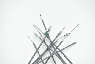 Sada šedých bowdenů (SK) včetně náhonu tachometru Jawa 50 Pionýr 20